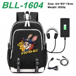 Zootopia Game Canvas Backpack Waterproof School Bag 44X30X15CM 500G