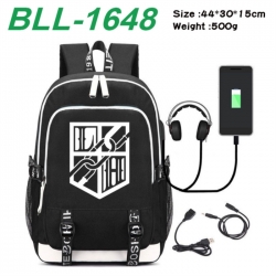 Shingeki no Kyojin Game Canvas Backpack Waterproof School Bag 44X30X15CM 500G