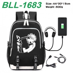 Haikyuu!! Game Canvas Backpack Waterproof School Bag 44X30X15CM 500G