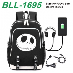 The Nightmare Before Christmas Game Canvas Backpack Waterproof School Bag 44X30X15CM 500G