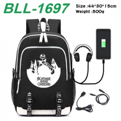 The Nightmare Before Christmas Game Canvas Backpack Waterproof School Bag 44X30X15CM 500G