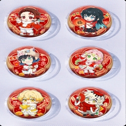 Demon Slayer Kimets Anime peripheral pill bar badge 25mm a set of 6 price for 5 sets 