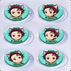 Demon Slayer Kimets Anime peripheral pill bar badge 25mm a set of 6 price for 5 sets 