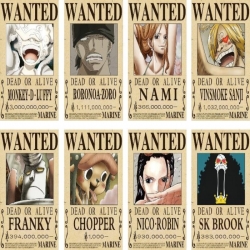 One Piece Embossed poster 8 pc...