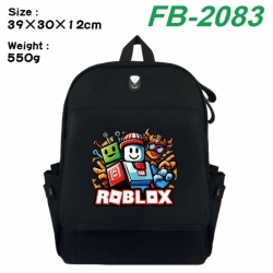 Roblox Canvas Flip Backpack Student Schoolbag Headphone Hole 39X30X12CM 