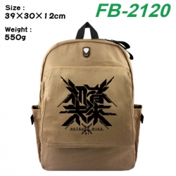 Hatsune Miku Canvas Flip Backpack Student Schoolbag Headphone Hole 39X30X12CM 