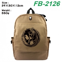 Hatsune Miku Canvas Flip Backpack Student Schoolbag Headphone Hole 39X30X12CM 