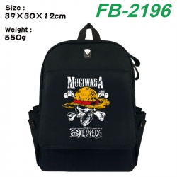 One Piece Canvas Flip Backpack Student Schoolbag Headphone Hole 39X30X12CM 