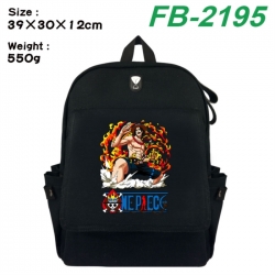 One Piece Canvas Flip Backpack Student Schoolbag Headphone Hole 39X30X12CM 