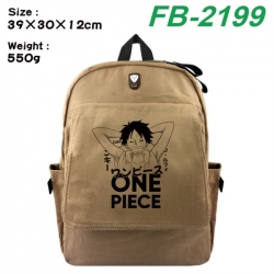 One Piece Canvas Flip Backpack Student Schoolbag Headphone Hole 39X30X12CM 