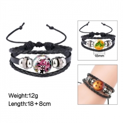 Hazbin Hotel Anime peripheral crystal leather rope bracelet price for 5 pcs 