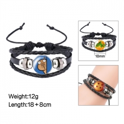 Kapibala Anime peripheral crystal leather rope bracelet price for 5 pcs 