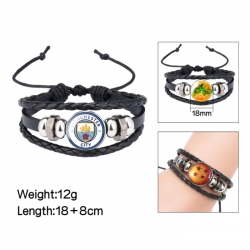 Football Anime peripheral crystal leather rope bracelet price for 5 pcs 