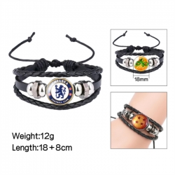 Football Anime peripheral crystal leather rope bracelet price for 5 pcs 