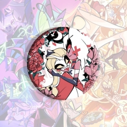 Hazbin Hotel Anime tinplate brooch badge price for 5 pcs