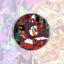 Hazbin Hotel Anime tinplate brooch badge price for 5 pcs