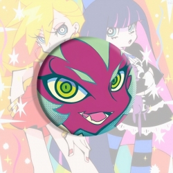 Panty & Stocking with Garterbelt Anime tinplate brooch badge price for 5 pcs