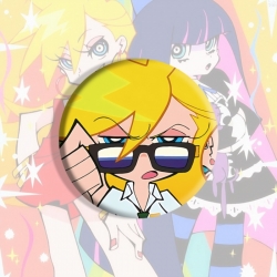 Panty & Stocking with Garterbelt Anime tinplate brooch badge price for 5 pcs