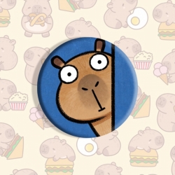 Kapibala Anime tinplate brooch badge price for 5 pcs