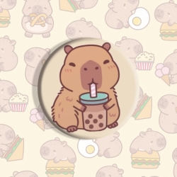 Kapibala Anime tinplate brooch badge price for 5 pcs