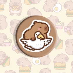 Kapibala Anime tinplate brooch badge price for 5 pcs