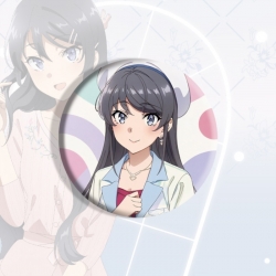 Rascal Does Not Dream of Bunny Girl Senpai&zwnj;  Anime tinplate brooch badge price for 5 pcs