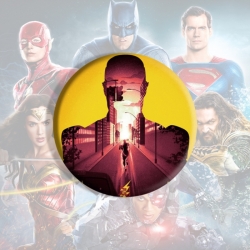 Justice League Anime tinplate brooch badge price for 5 pcs
