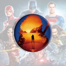 Justice League Anime tinplate brooch badge price for 5 pcs