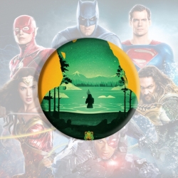 Justice League Anime tinplate brooch badge price for 5 pcs