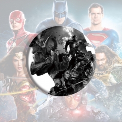 Justice League Anime tinplate brooch badge price for 5 pcs