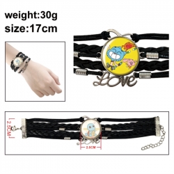The Amazing World of Gumball Anime bracelet multi-layer leather gemstone bracelet price for 5 pcs