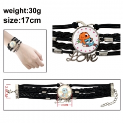 The Amazing World of Gumball Anime bracelet multi-layer leather gemstone bracelet price for 5 pcs