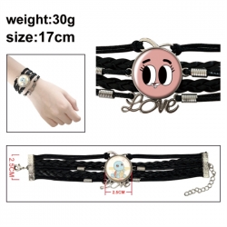 The Amazing World of Gumball Anime bracelet multi-layer leather gemstone bracelet price for 5 pcs