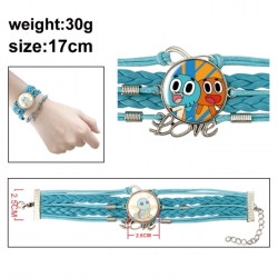 The Amazing World of Gumball Anime bracelet multi-layer leather gemstone bracelet price for 5 pcs
