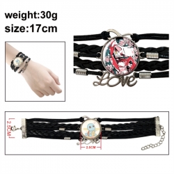 Hazbin Hotel Anime bracelet multi-layer leather gemstone bracelet price for 5 pcs