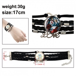 Hazbin Hotel Anime bracelet multi-layer leather gemstone bracelet price for 5 pcs