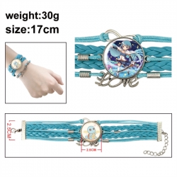 Magical Girl Madoka of the Magus Anime bracelet multi-layer leather gemstone bracelet price for 5 pcs