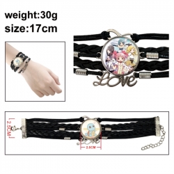 Magical Girl Madoka of the Magus Anime bracelet multi-layer leather gemstone bracelet price for 5 pcs