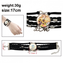 Magical Girl Madoka of the Magus Anime bracelet multi-layer leather gemstone bracelet price for 5 pcs