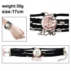 Magical Girl Madoka of the Magus Anime bracelet multi-layer leather gemstone bracelet price for 5 pcs