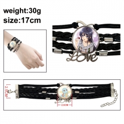Rascal Does Not Dream of Bunny Girl Senpai&zwnj; Anime bracelet multi-layer leather gemstone bracelet price for 5 pcs