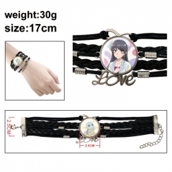 Rascal Does Not Dream of Bunny Girl Senpai&zwnj; Anime bracelet multi-layer leather gemstone bracelet price for 5 pcs