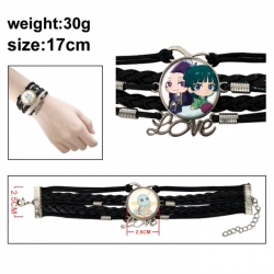 The Apothecary Diaries Hardware Anime bracelet multi-layer leather gemstone bracelet price for 5 pcs