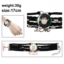Jujutsu Kaisen Anime bracelet multi-layer leather gemstone bracelet price for 5 pcs