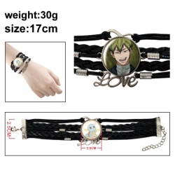 Jujutsu Kaisen Anime bracelet multi-layer leather gemstone bracelet price for 5 pcs