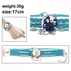 Jujutsu Kaisen Anime bracelet multi-layer leather gemstone bracelet price for 5 pcs