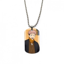 Jujutsu Kaisen Anime double-sided full color printed military brand necklace price for 5 pcs