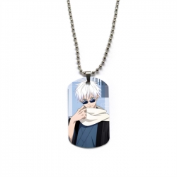 Jujutsu Kaisen Anime double-sided full color printed military brand necklace price for 5 pcs