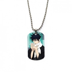 Jujutsu Kaisen Anime double-sided full color printed military brand necklace price for 5 pcs