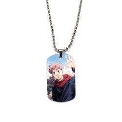 Jujutsu Kaisen Anime double-sided full color printed military brand necklace price for 5 pcs